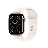 Apple Watch Series 11 GPS + Cellular 42mm Gold Titanium Case with Light Blush Sport Band - S/M