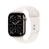 Apple Watch Series 11 GPS + Cellular 46mm Gold Titanium Case with Light Blush Sport Band - M/L
