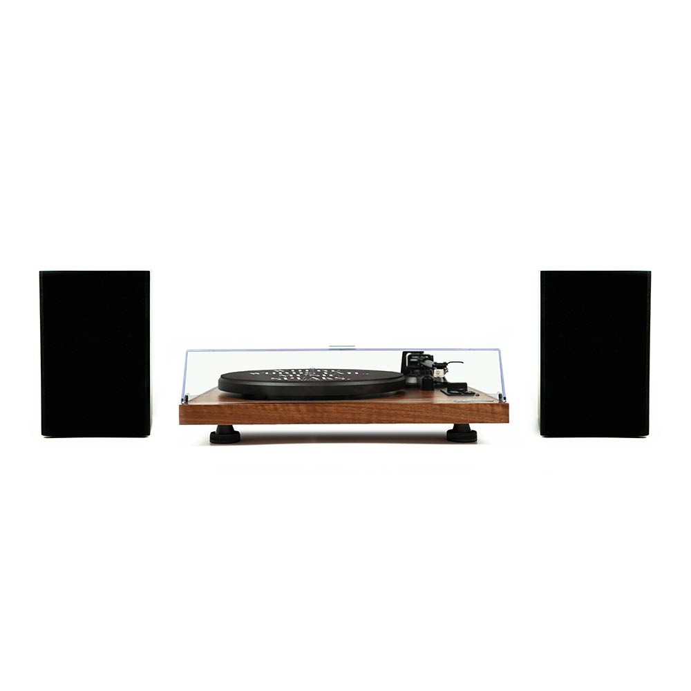 เครื่องเล่นแผ่นเสียง GadHouse Turntable with Bookshelf Henry Hi-Fi Mahogany Wood