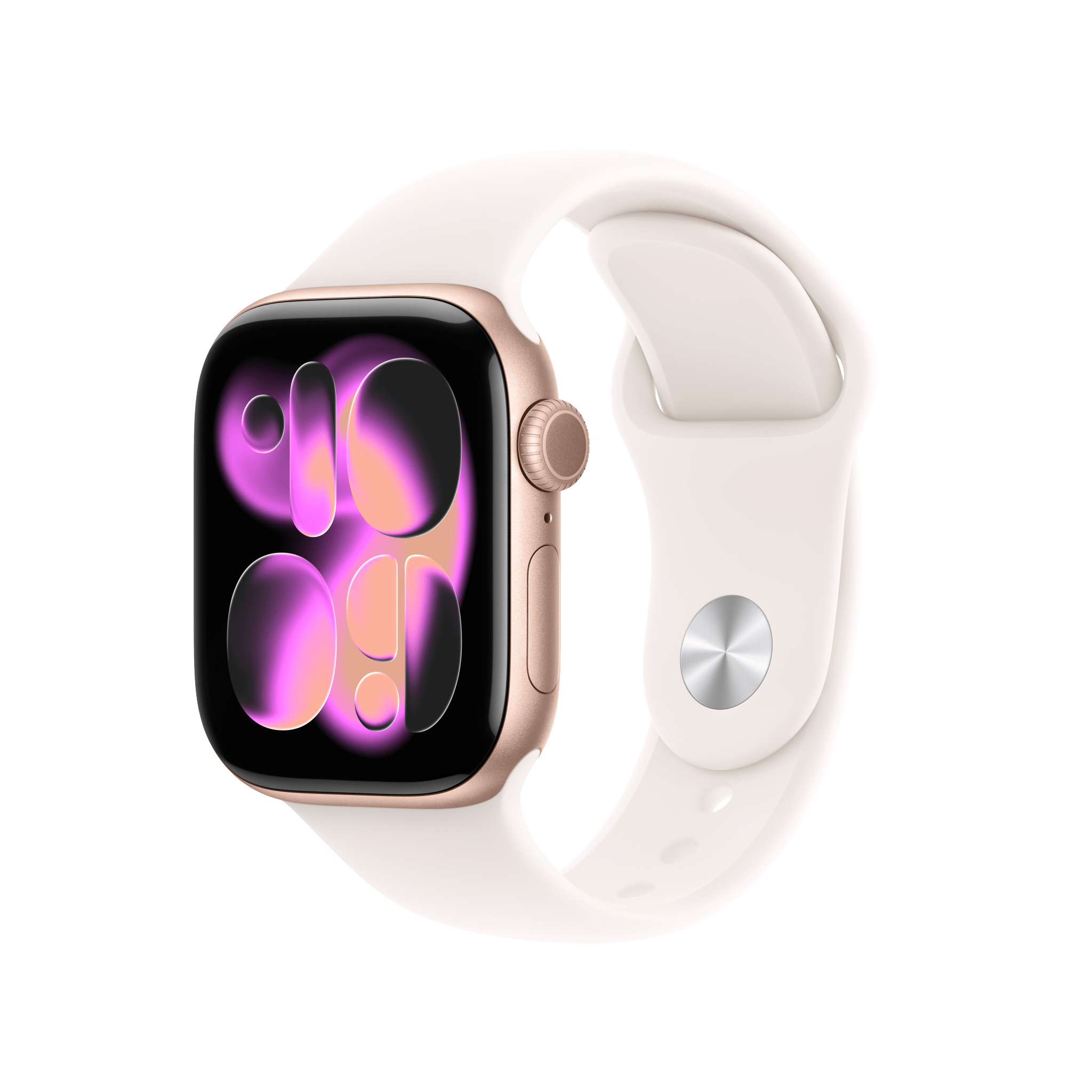 Apple Watch Series 11 GPS + Cellular 42mm Rose Gold Aluminium Case with Light Blush Sport Band - S/M