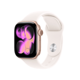 Apple Watch Series 11 GPS + Cellular 42mm Rose Gold Aluminium Case with Light Blush Sport Band - S/M