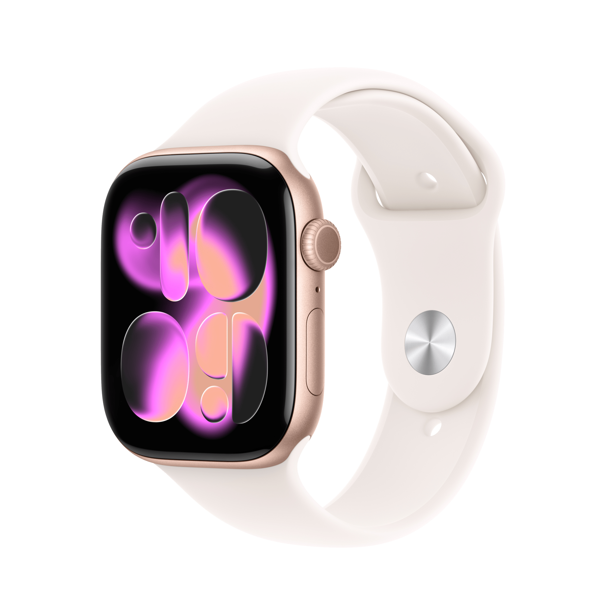 Apple Watch Series 11 GPS + Cellular 46mm Rose Gold Aluminium Case with Light Blush Sport Band - M/L