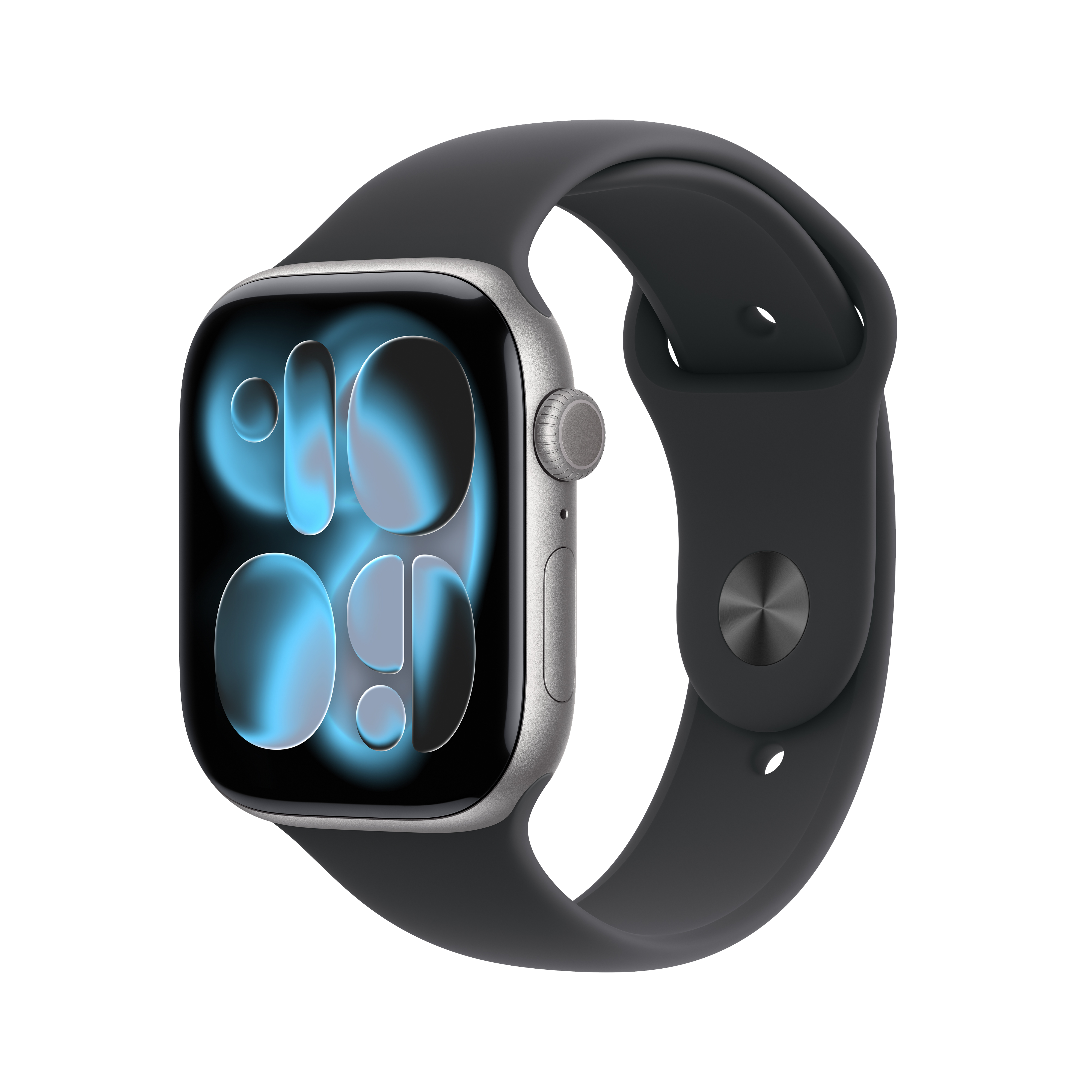 Apple Watch Series 11 GPS + Cellular 46mm Space Gray Aluminium Case with Black Sport Band - S/M
