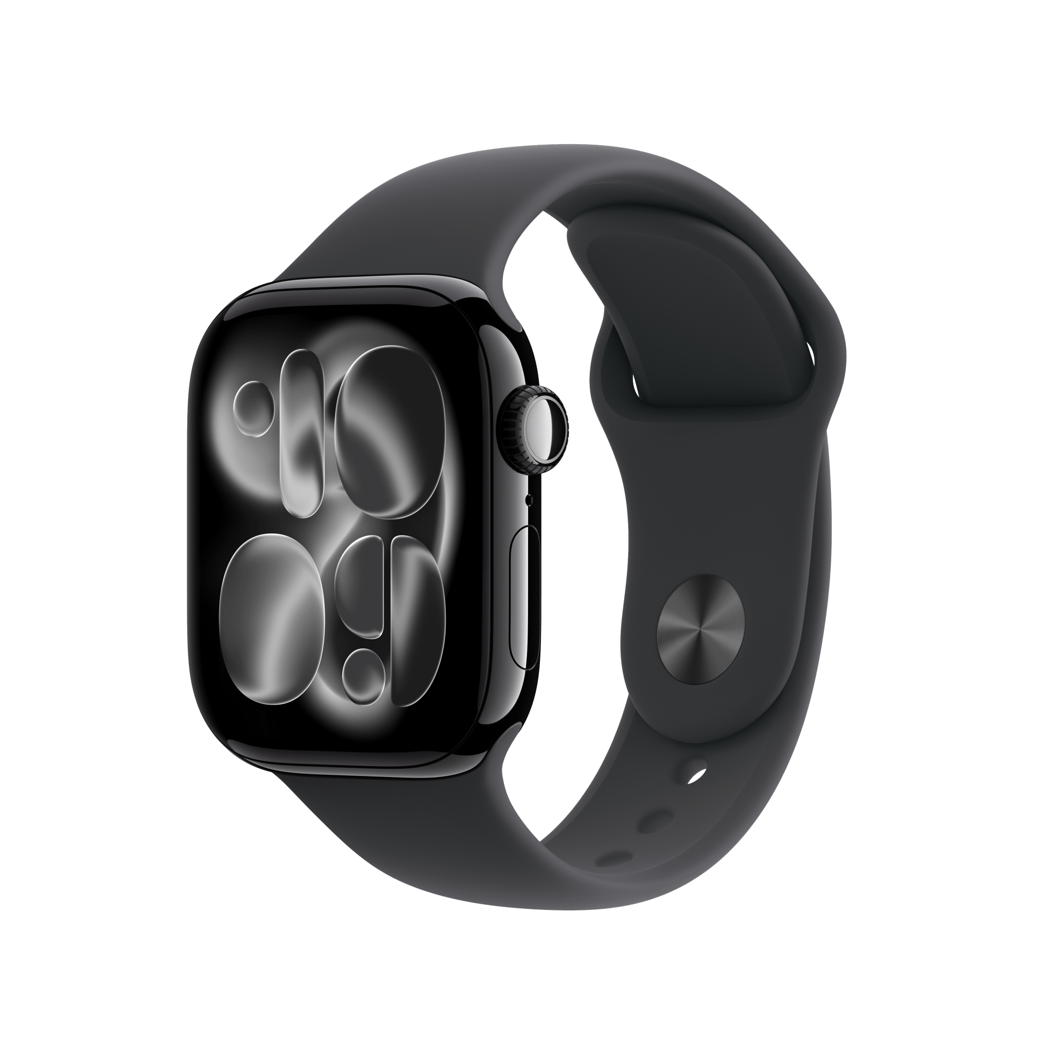 Apple Watch Series 11 GPS + Cellular 42mm Jet Black Aluminium Case with Black Sport Band - S/M