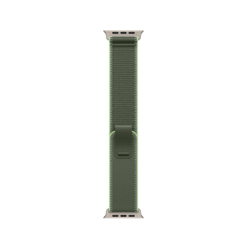 Apple Watch 49mm Green/Neon Trail Loop - S/M - Natural Titanium Finish