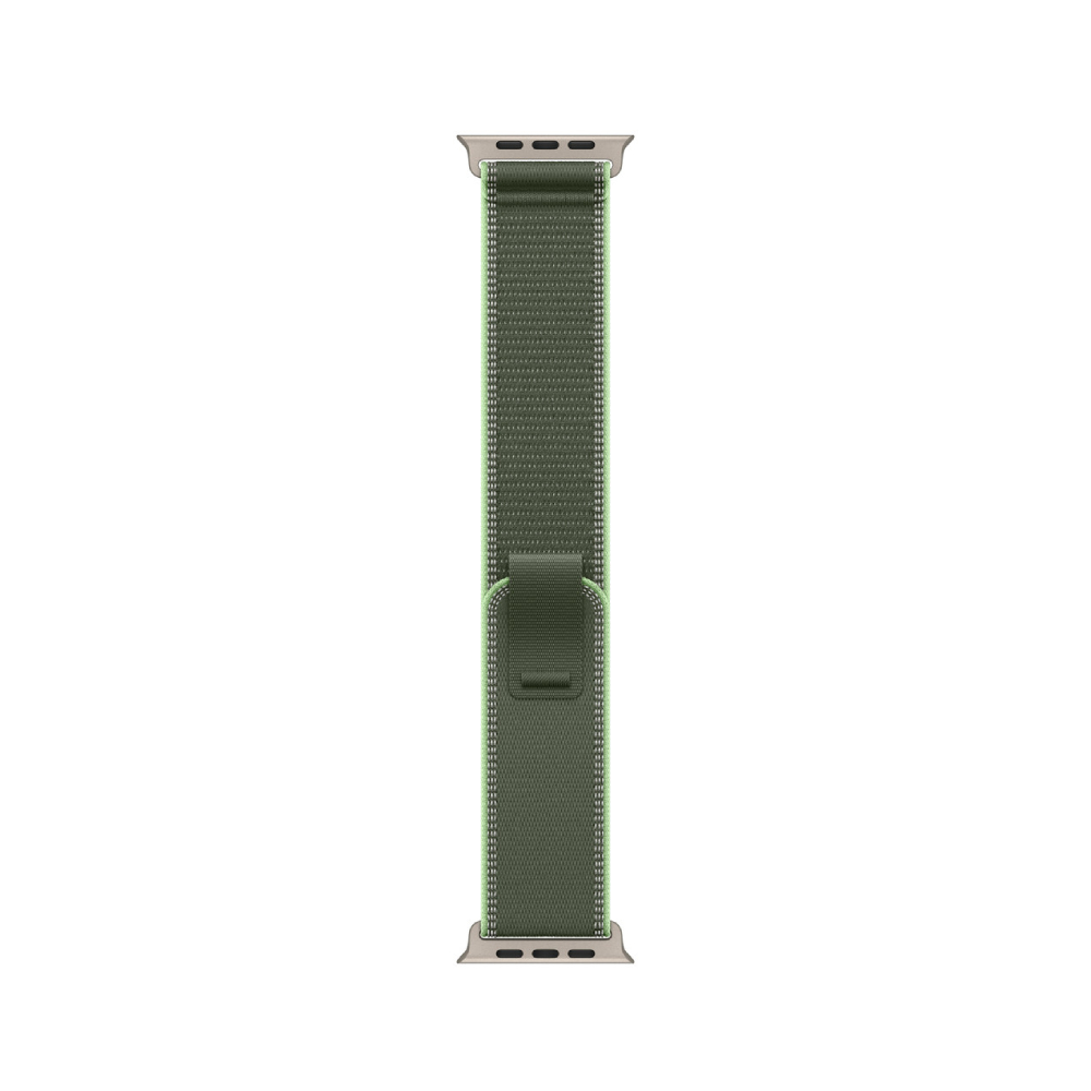 Apple Watch 49mm Green/Neon Trail Loop - S/M - Natural Titanium Finish
