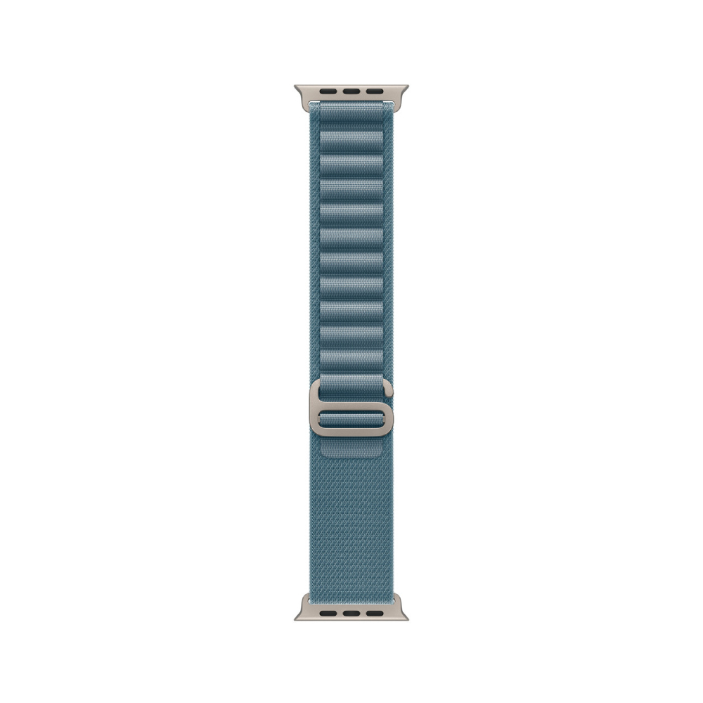 Apple Watch 49mm Light Blue Alpine Loop - Medium - Natural Titanium Finish