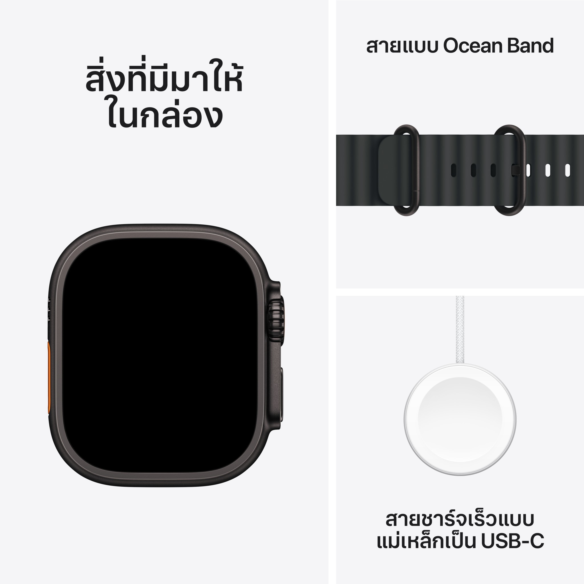 Apple Watch Ultra 3 GPS + Cellular 49mm Black Titanium Case with Black Ocean Band