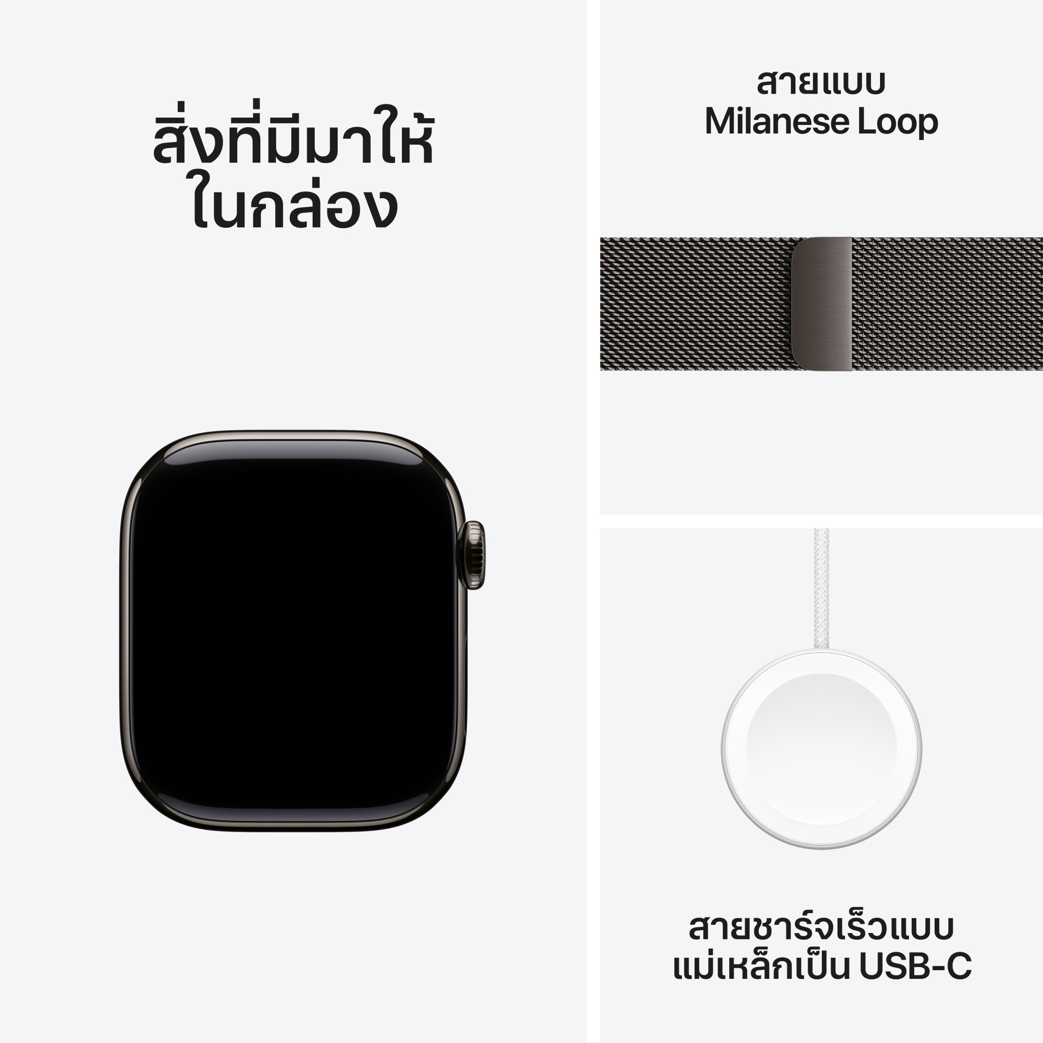 Apple Watch Series 11 GPS + Cellular 42mm Slate Titanium Case with Slate Milanese Loop