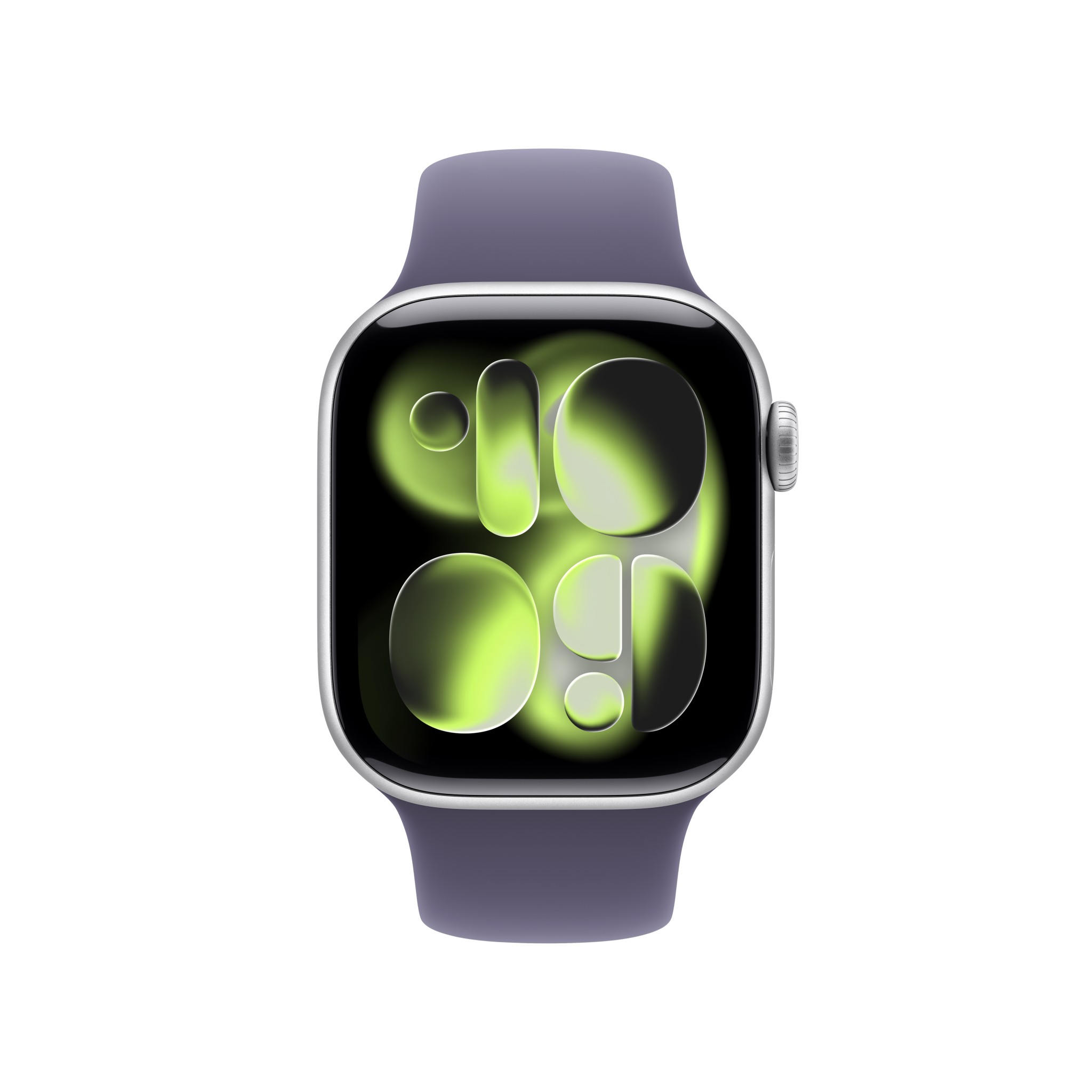 Apple Watch Series 11 GPS + Cellular 42mm Silver Aluminium Case with Purple Fog Sport Band - M/L