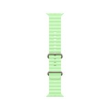 Apple Watch 49mm Neon Green Ocean Band - Natural Titanium Finish