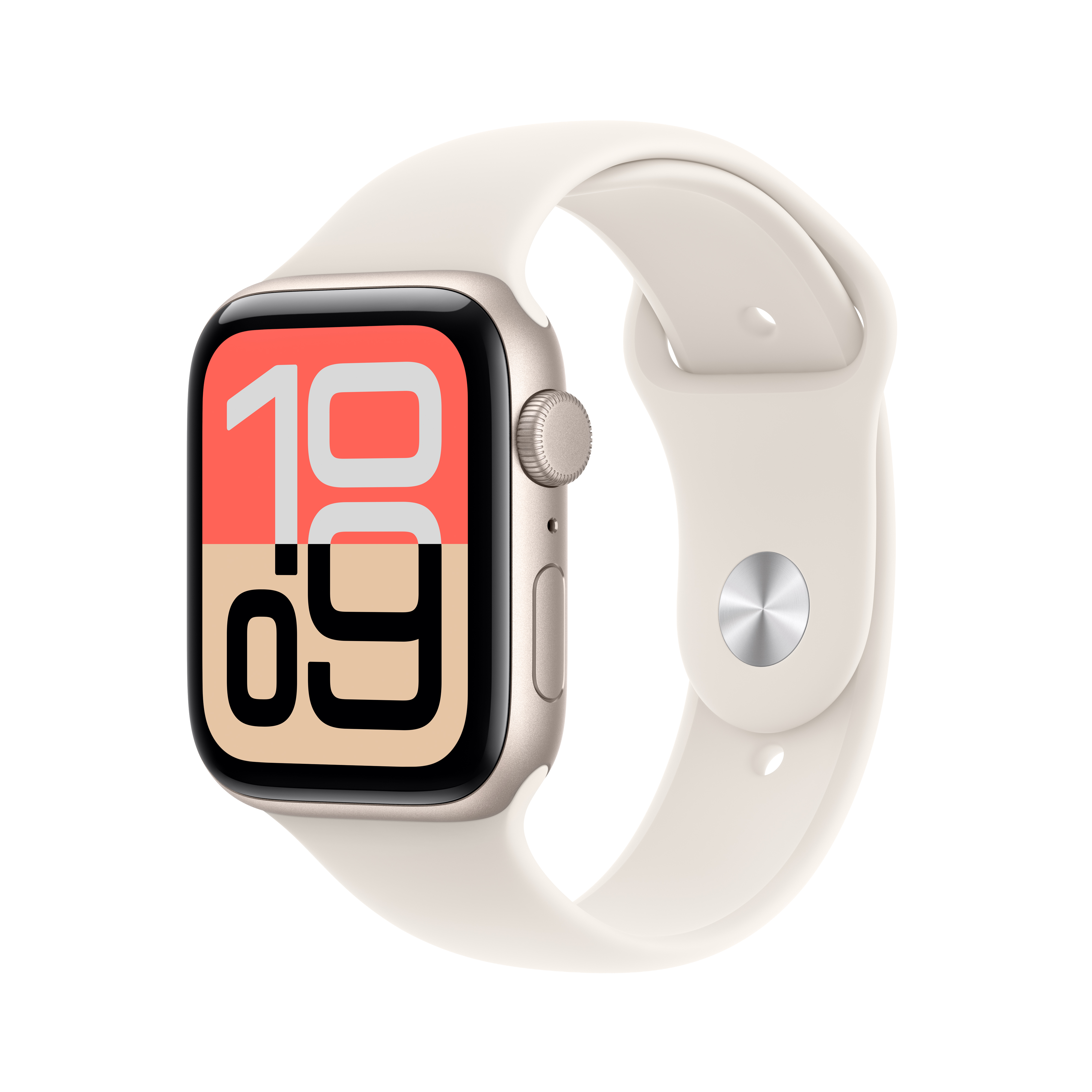Apple Watch SE 3 GPS 44mm Starlight Aluminium Case with Starlight Sport Band - M/L