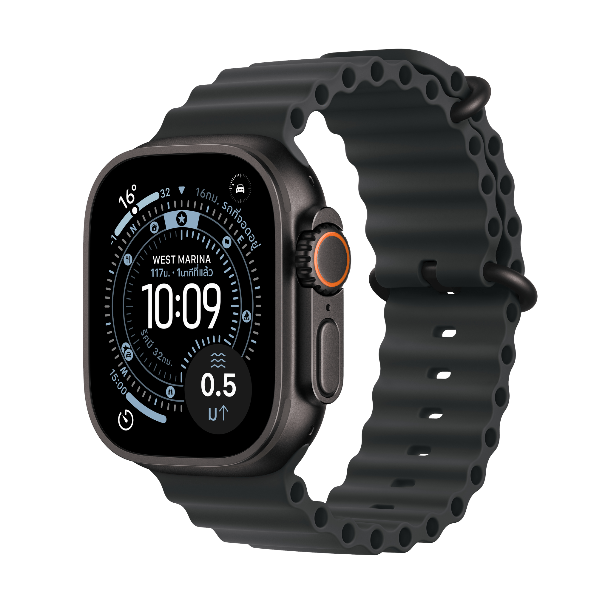 Apple Watch Ultra 3 GPS + Cellular 49mm Black Titanium Case with Black Ocean Band