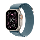 Apple Watch Ultra 3 GPS + Cellular 49mm Natural Titanium Case with Light Blue Alpine Loop - Medium