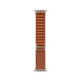 Apple Watch 49mm Terra Cotta Alpine Loop - Medium - Natural Titanium Finish