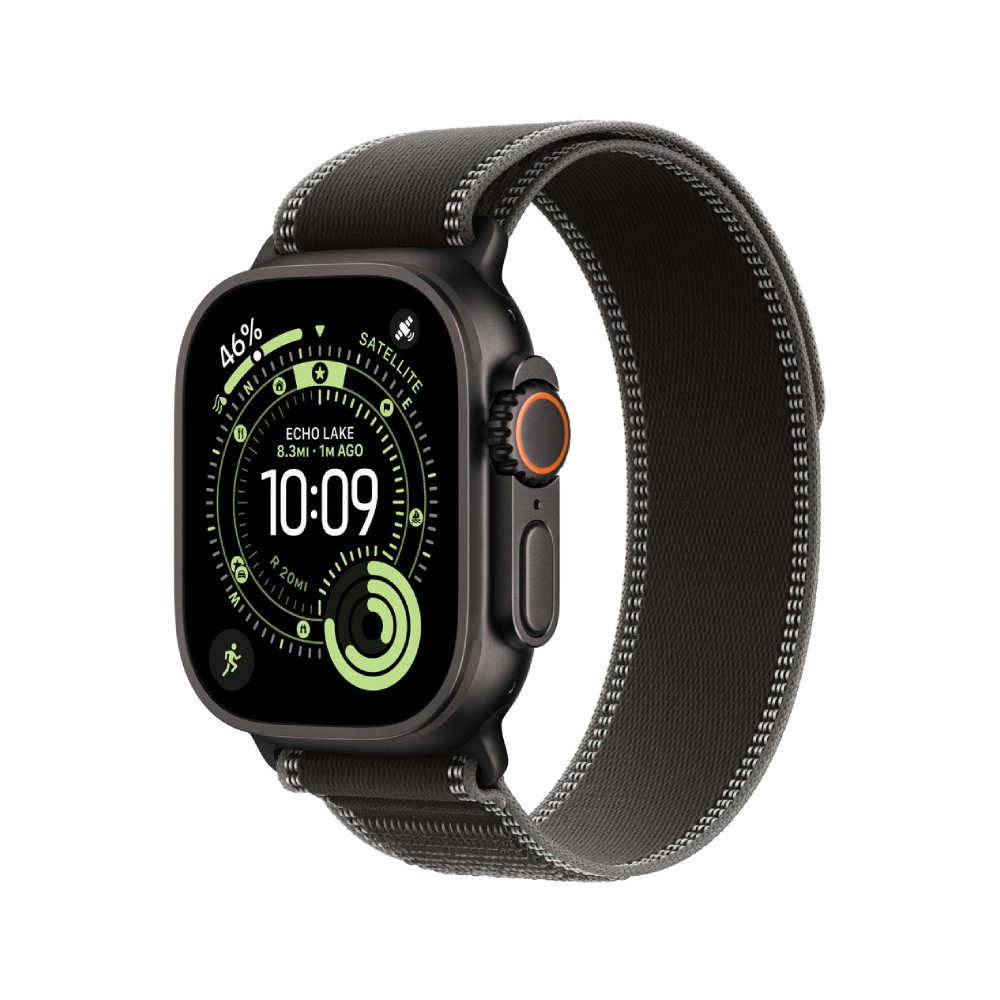 Apple Watch 49mm Black/Charcoal Trail Loop - S/M - Black Titanium Finish