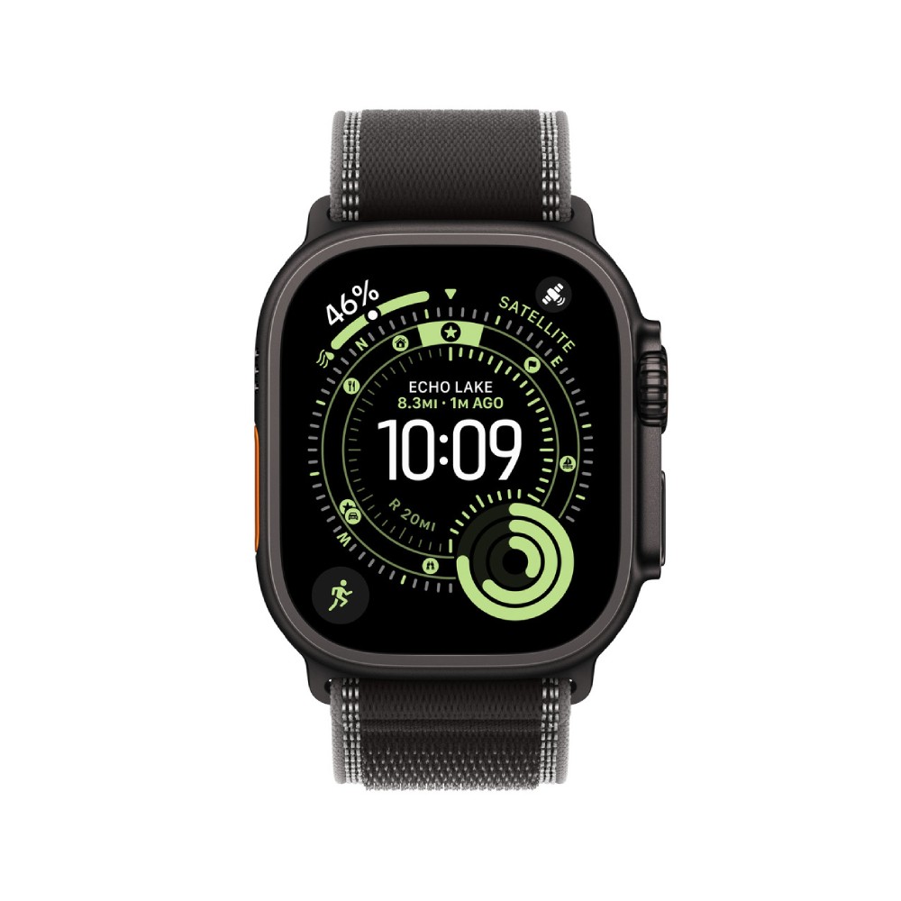 Apple Watch 49mm Black/Charcoal Trail Loop - S/M - Black Titanium Finish
