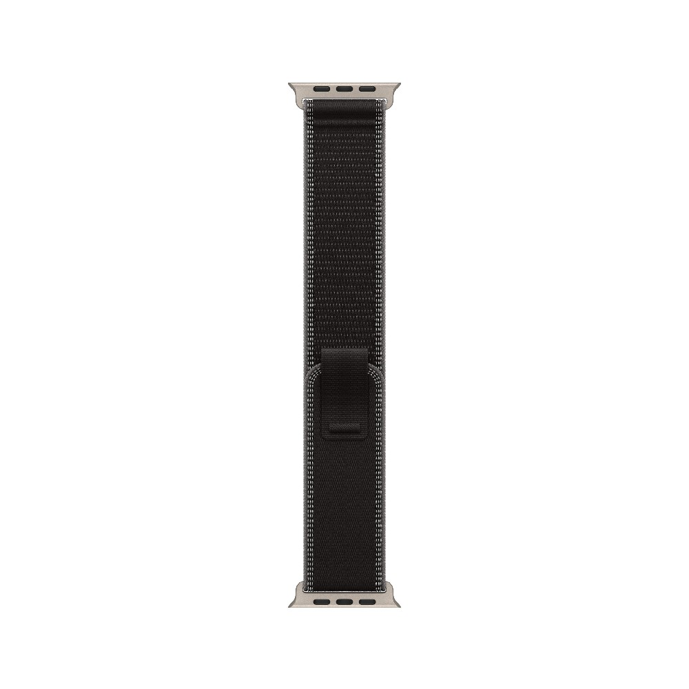 Apple Watch 49mm Black/Charcoal Trail Loop - M/L - Natural Titanium Finish