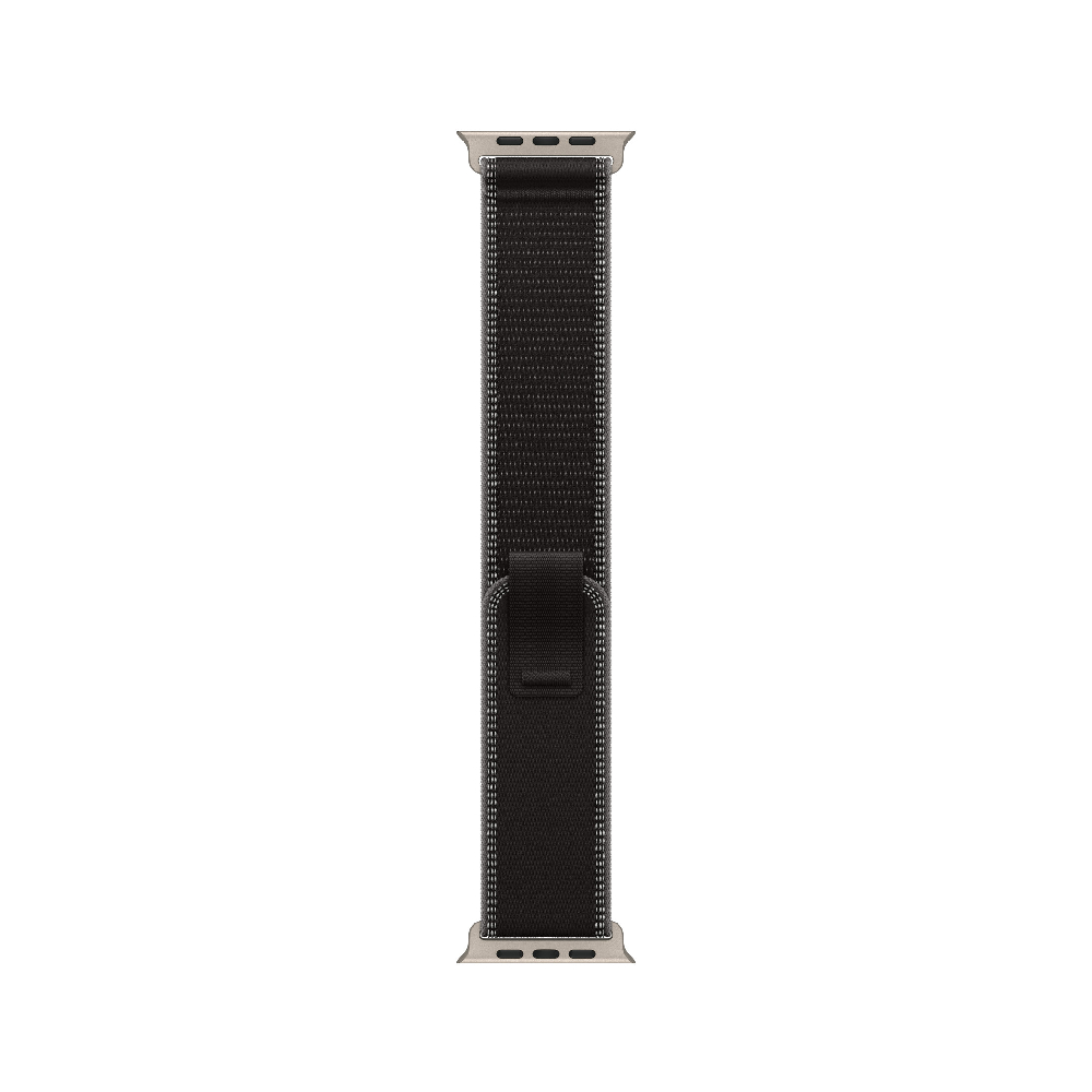 Apple Watch 49mm Black/Charcoal Trail Loop - M/L - Natural Titanium Finish