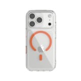 เคส JTLEGEND iPhone 17 Pro Max Hybrid Cushion Mag Crystal Clear with Orange Magnetic