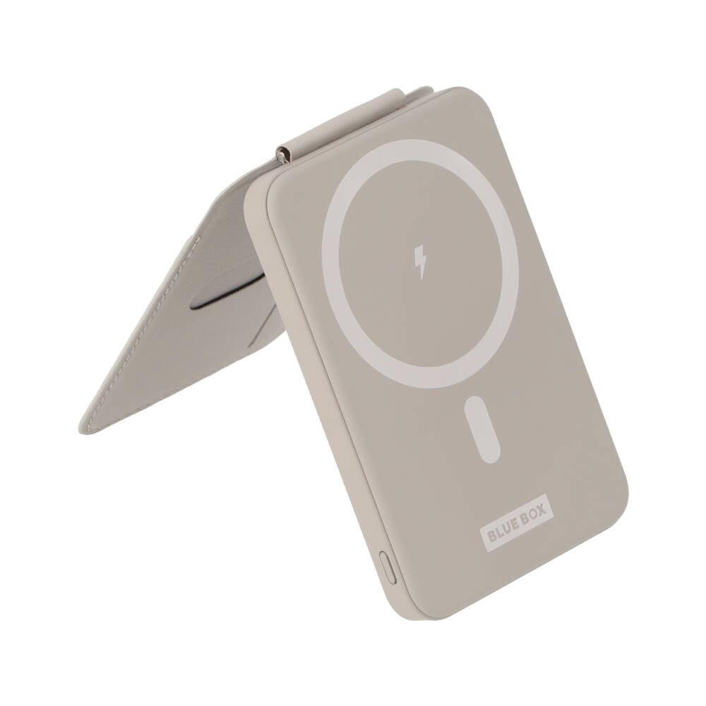 พาวเวอร์แบงค์ Blue Box VoltPocket 5000 mAh Wireless Fast Charging Light Grey