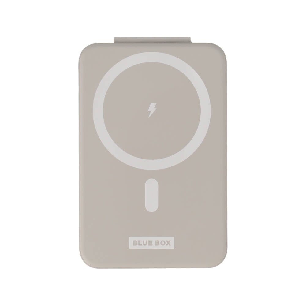 พาวเวอร์แบงค์ Blue Box VoltPocket 5000 mAh Wireless Fast Charging Light Grey
