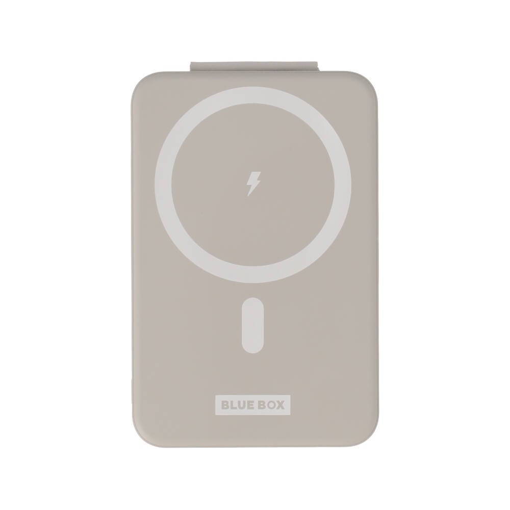 พาวเวอร์แบงค์ Blue Box VoltPocket 5000 mAh Wireless Fast Charging Light Grey