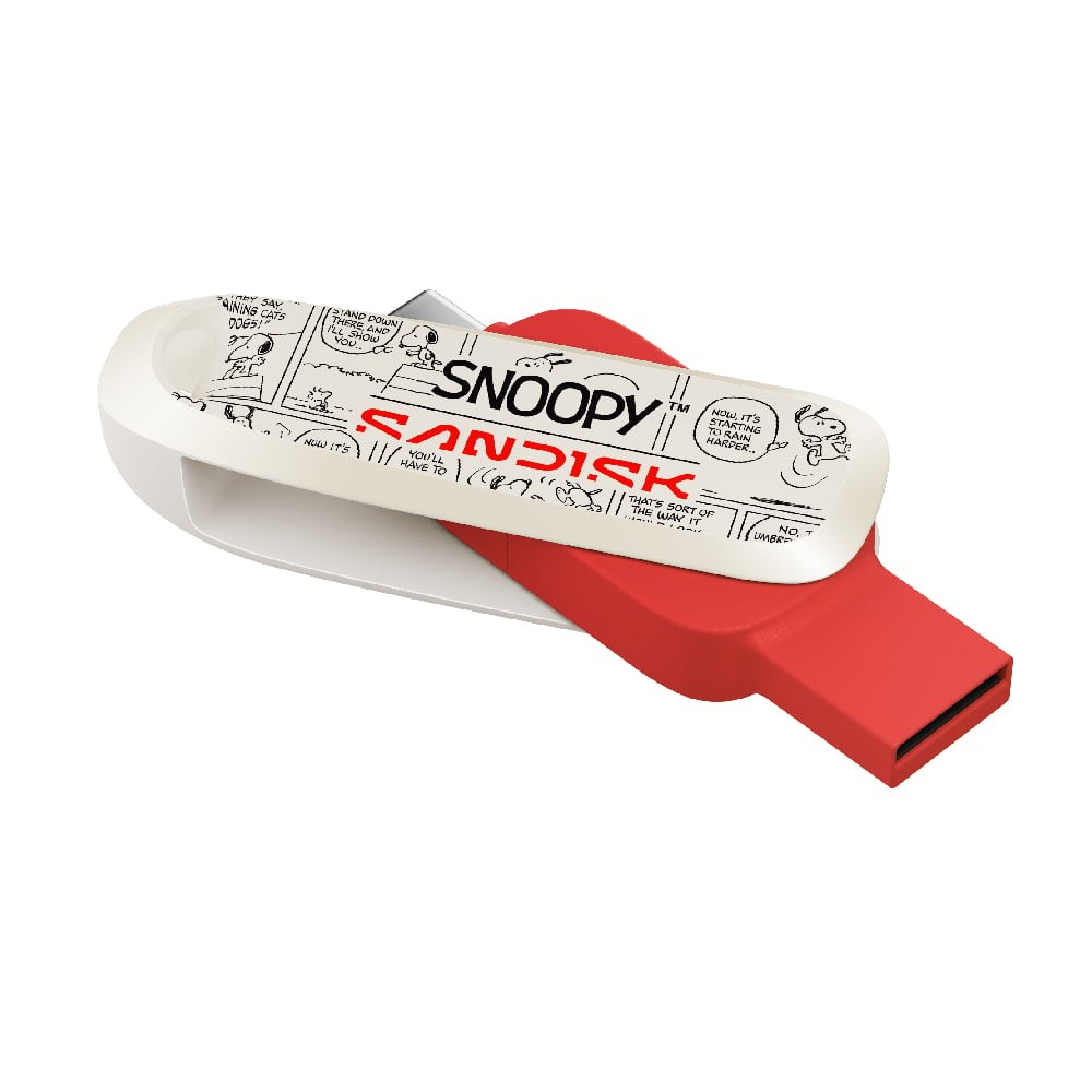 SanDisk X Snoopy แฟลชไดร์ฟ Phone Drive 128GB USB 3.2 Gen 1 (Red)