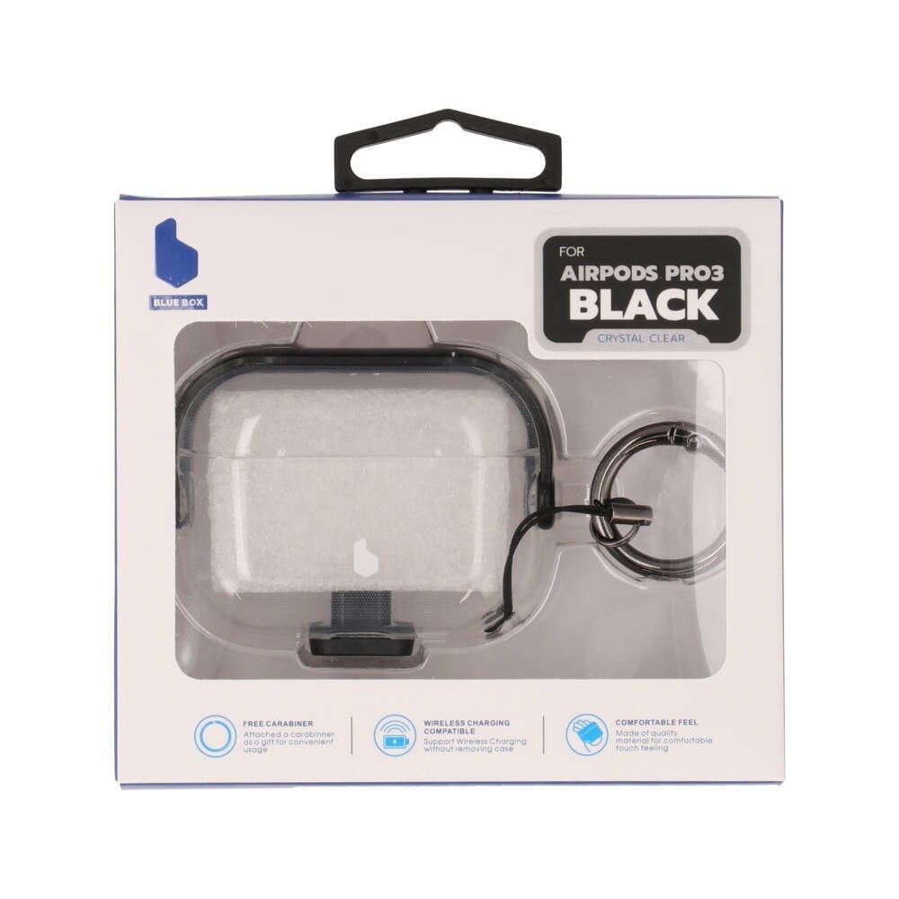 เคส Blue Box AirPods Pro 3 Crystal with anti-lost protective Black