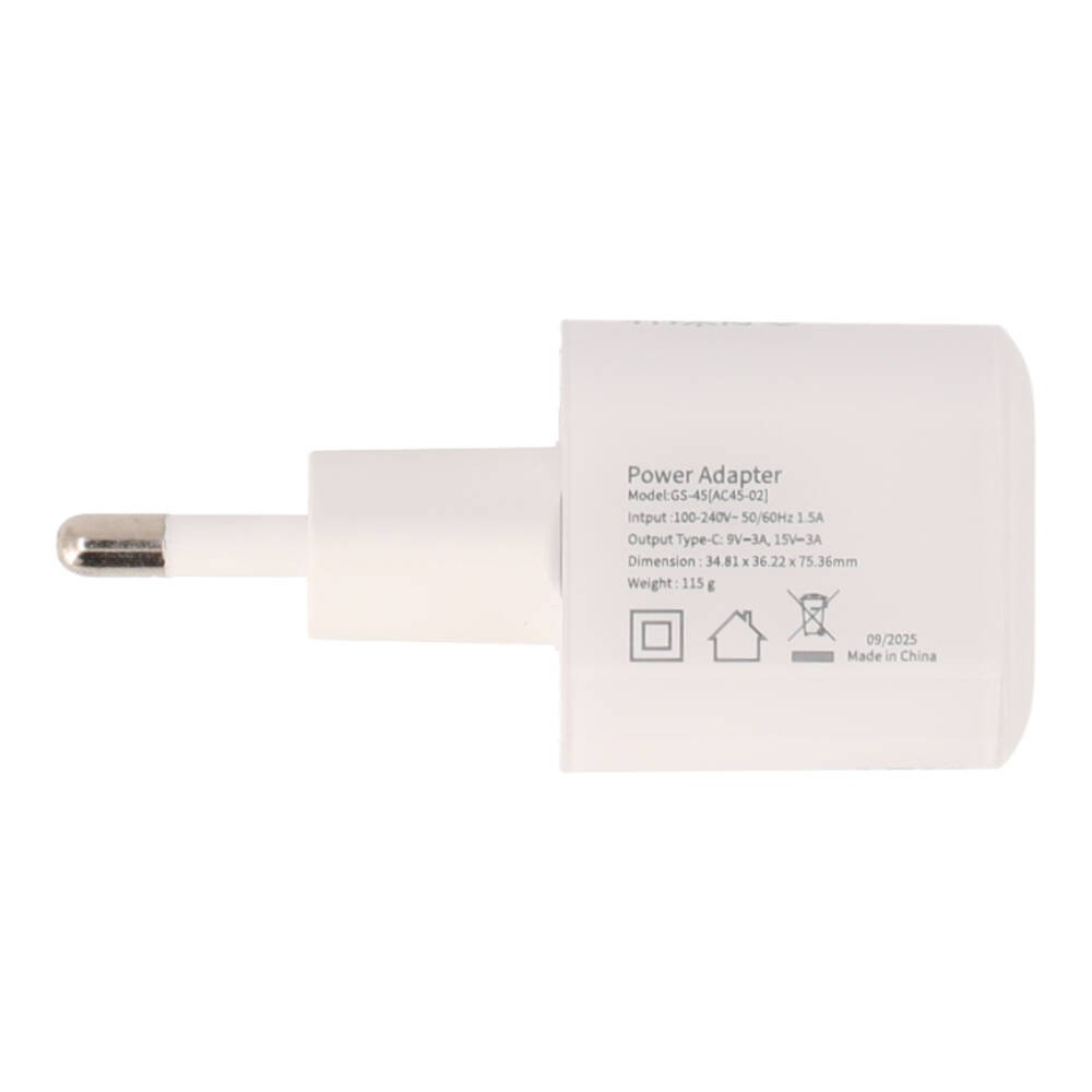 อะแดปเตอร์ TITANV Wall USB Charger 1 USB-C (PD45W) GaN White (TI-WC12) (New TISI)