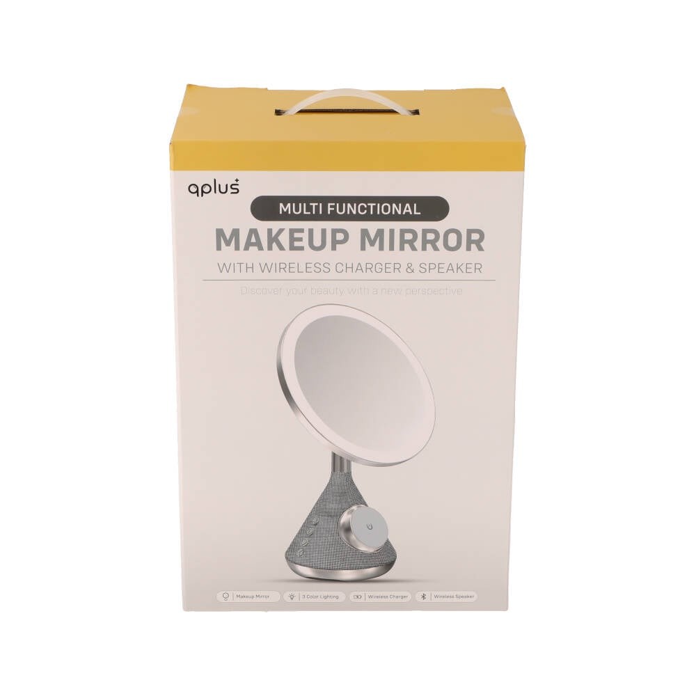 ที่ชาร์จไร้สาย QPLUS 3-in-1 Mirror Wireless Charger & Speaker 15W SY-W02243 Silver