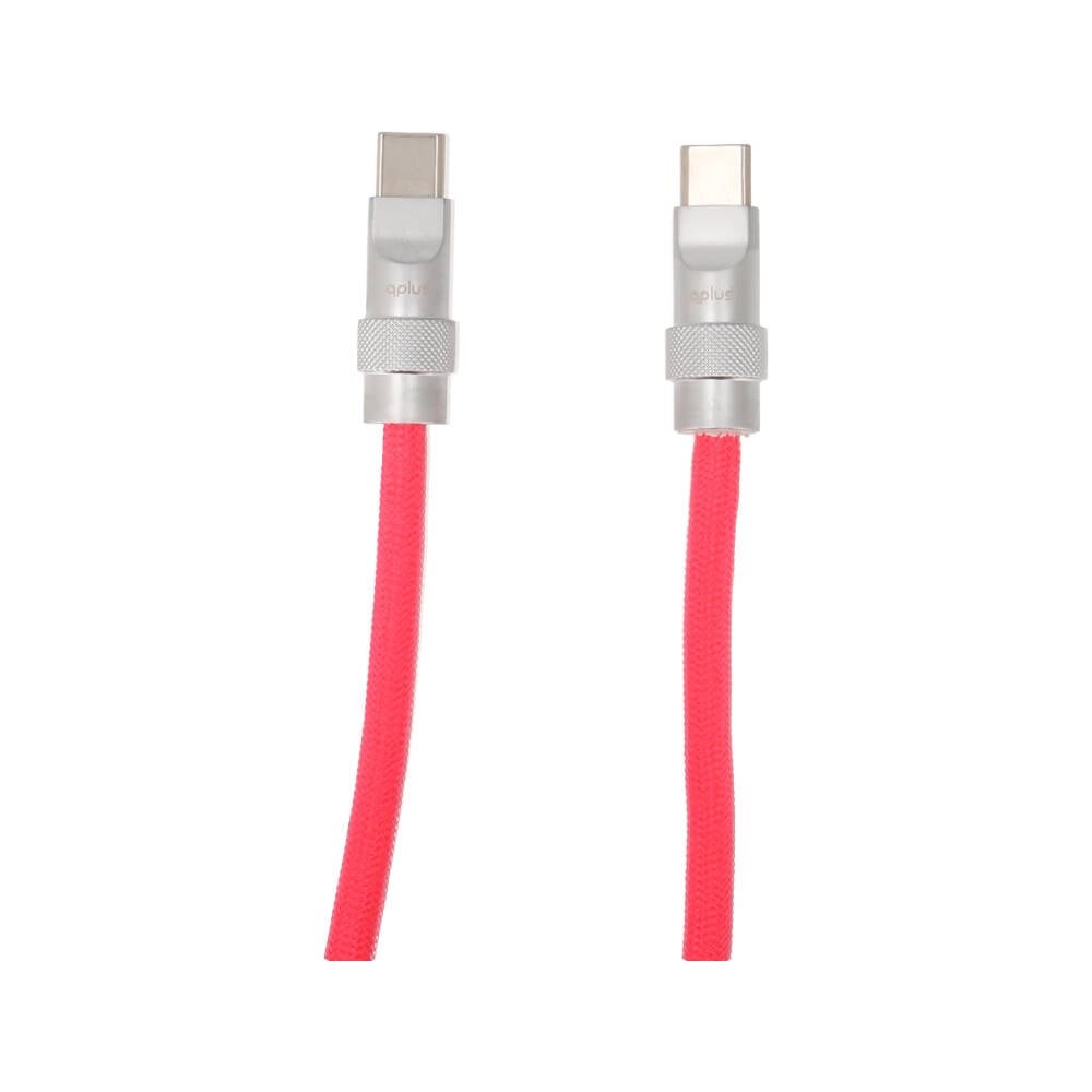 สายชาร์จ QPLUS USB-C to USB-C 1.8M FLEX CORE Pink