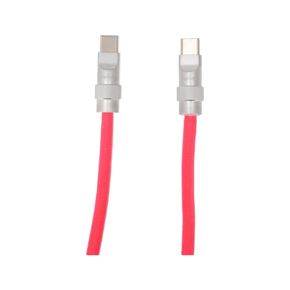 สายชาร์จ QPLUS USB-C to USB-C 1.8M FLEX CORE Pink