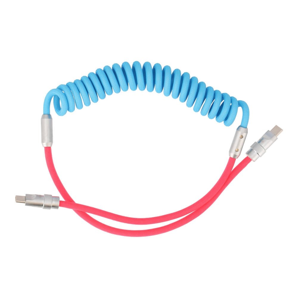 สายชาร์จ QPLUS USB-C to USB-C 1.8M FLEX CORE Pink