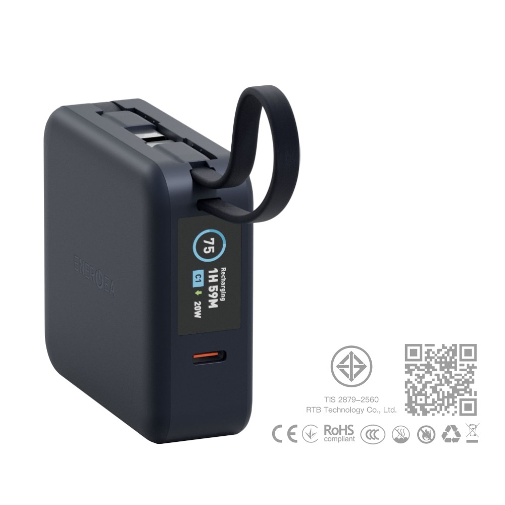 พาวเวอร์แบงค์ Energea 10000 mAh Wireless Built-in Cable Magpac Mini Plus Blue (CCC)