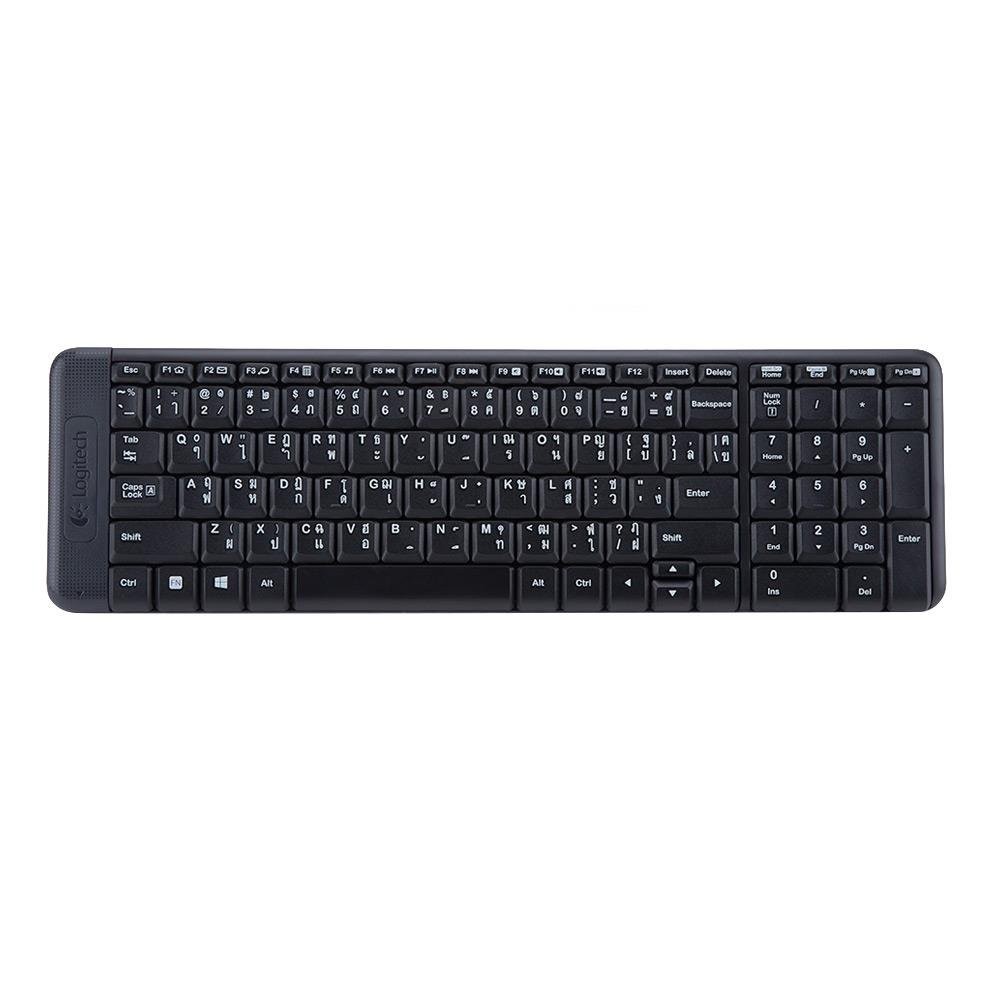 เมาส์และคีย์บอร์ดไร้สาย Logitech Wireless Mouse + Keyboard MK220 (TH/EN)