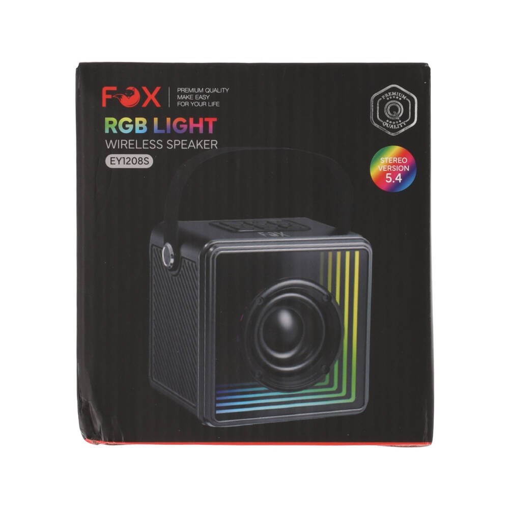 ลำโพง FOX EY1208S with RGB Lights Black