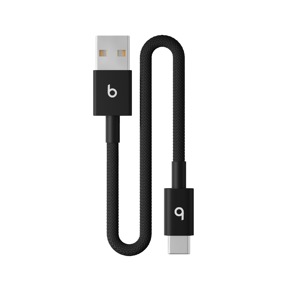 Beats USB-A to USB-C Woven Short Cable (20 cm) - Bolt Black