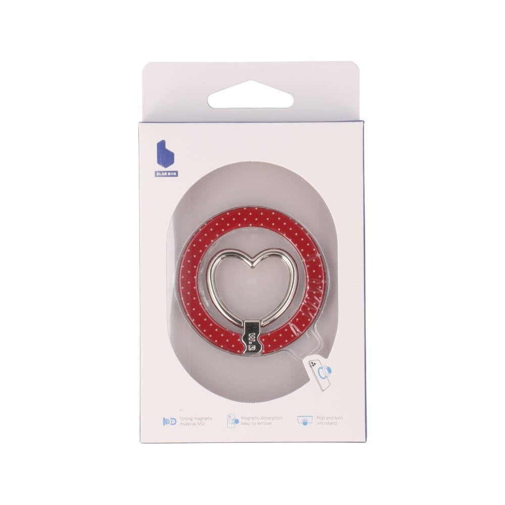 แหวนติดโทรศัพท์ Blue Box Premium Limited Collection Red Polka