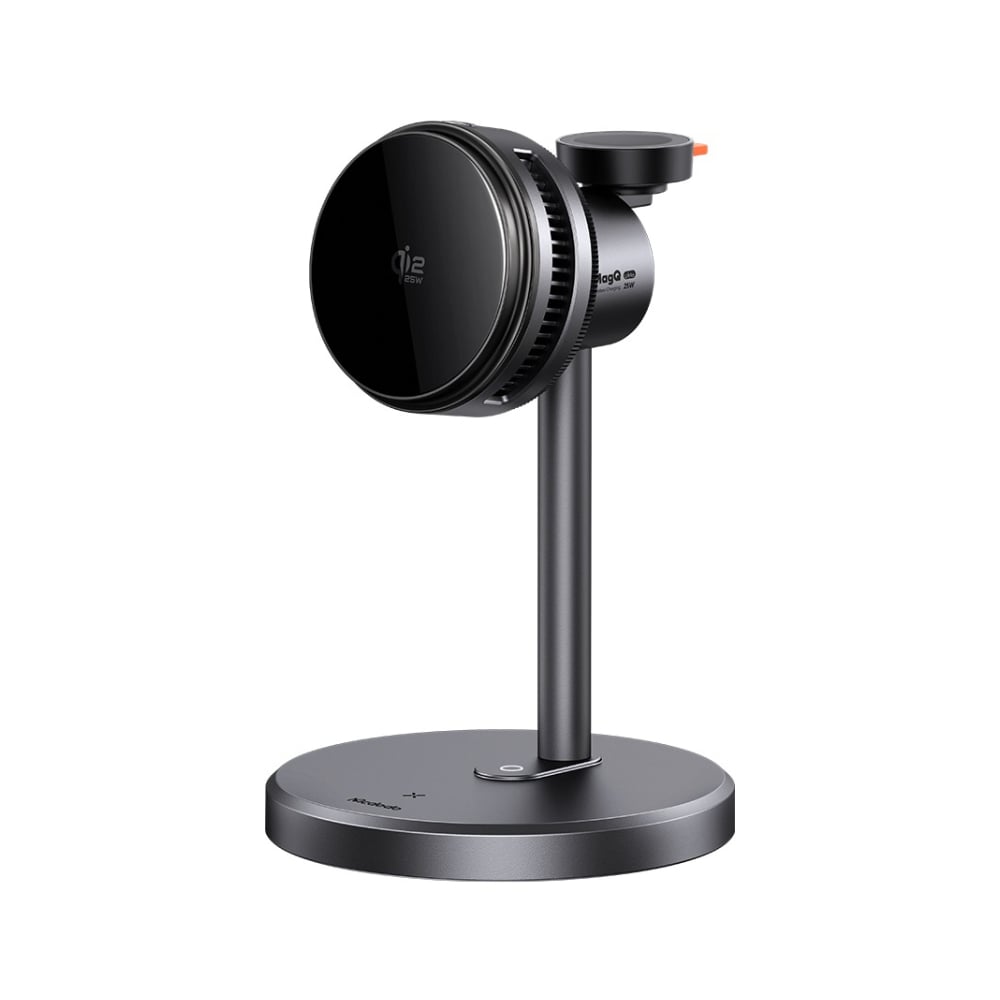 ที่ชาร์จไร้สาย MCDODO 3-in-1 Qi2 Wireless Charger Magnetic MagQ Stand 25W Black (TEC-Cooling)