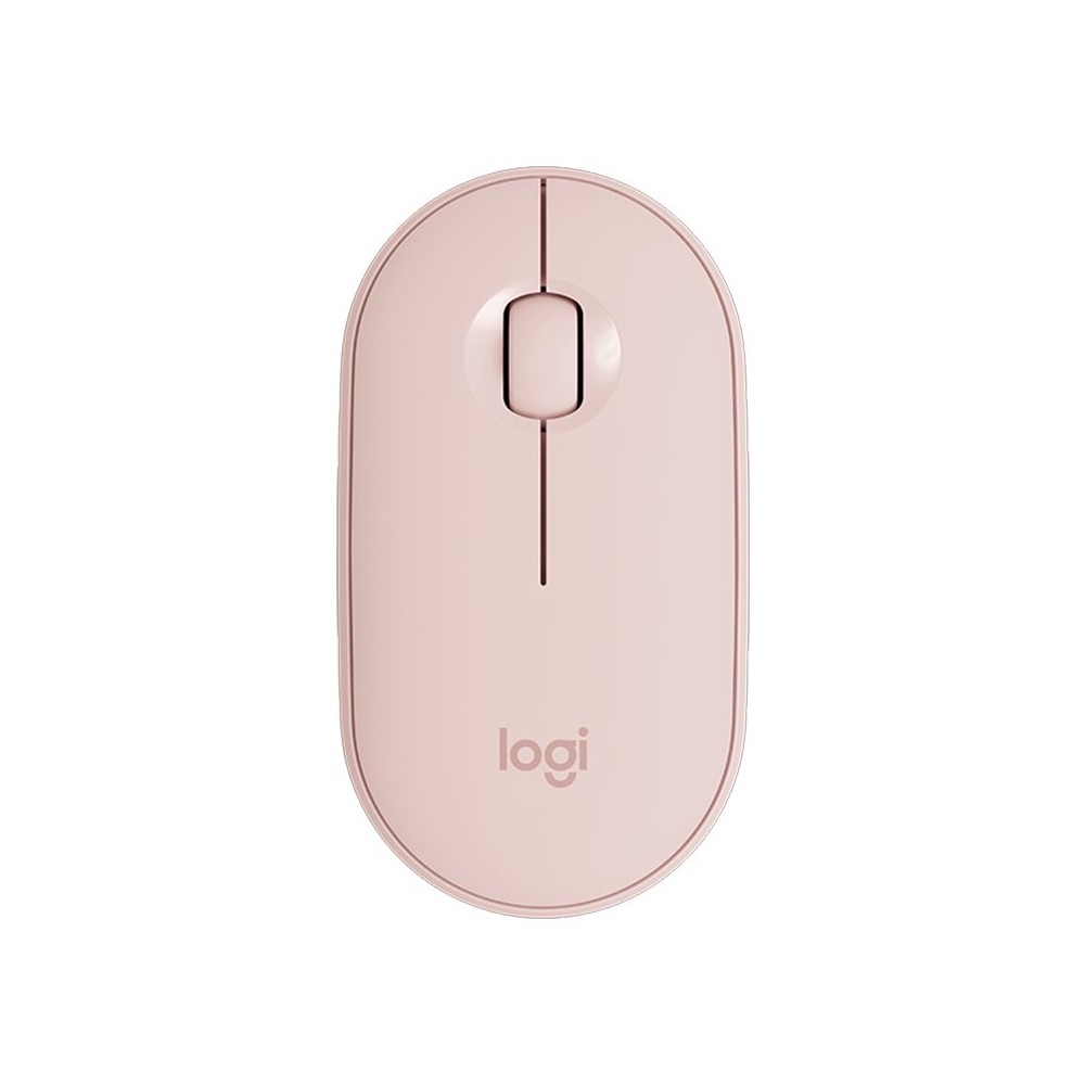 เมาส์ไร้สาย Logitech Bluetooth & Wireless Mouse M350 Pebble Rose