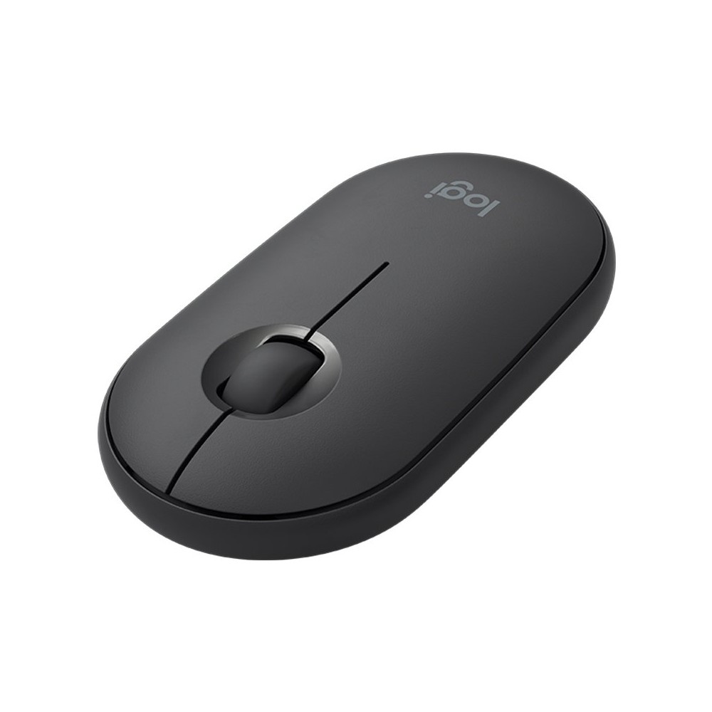 เมาส์ไร้สาย Logitech Bluetooth & Wireless Mouse M350 Pebble Graphite
