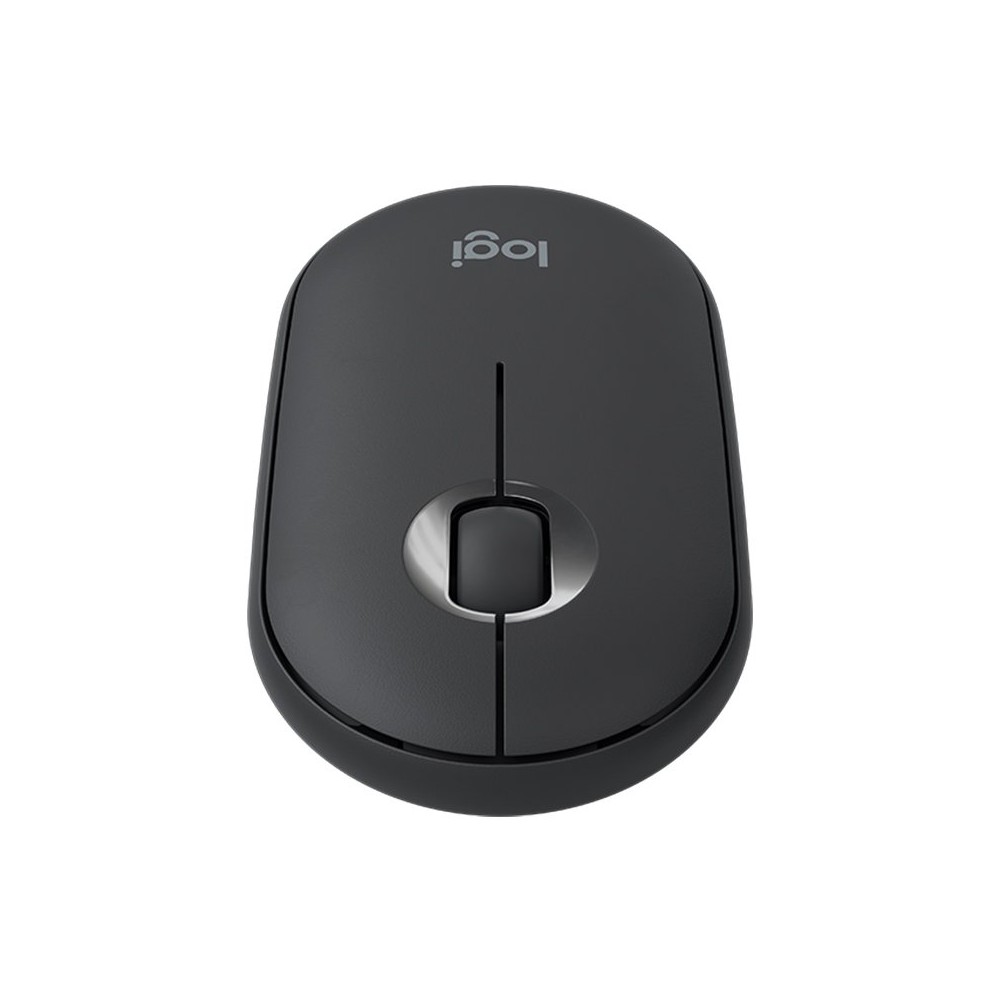 เมาส์ไร้สาย Logitech Bluetooth & Wireless Mouse M350 Pebble Graphite
