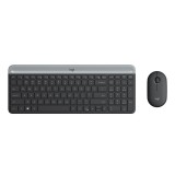 เมาส์และคีย์บอร์ดไร้สาย Logitech Wireless Mouse + Keyboard MK470 Slim Graphite (TH/EN)
