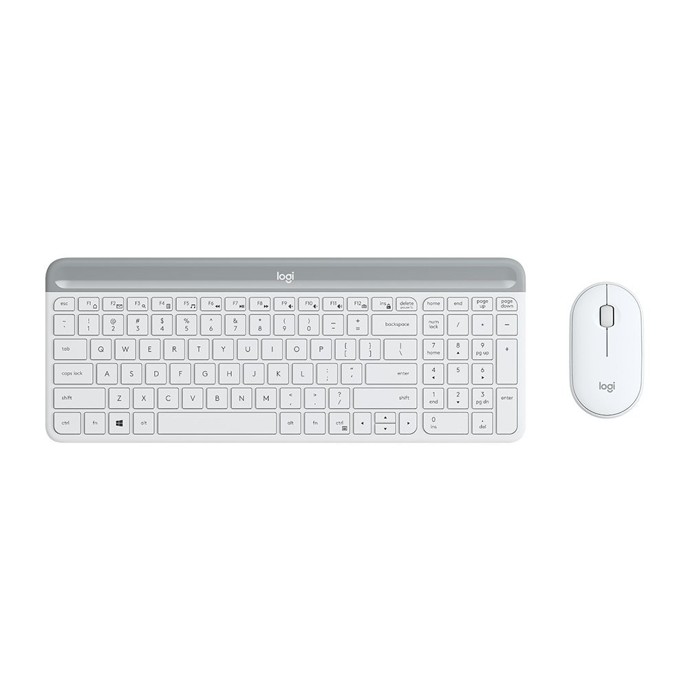 Logitech Wireless Mouse + Keyboard MK470 Slim Off White (TH/EN)