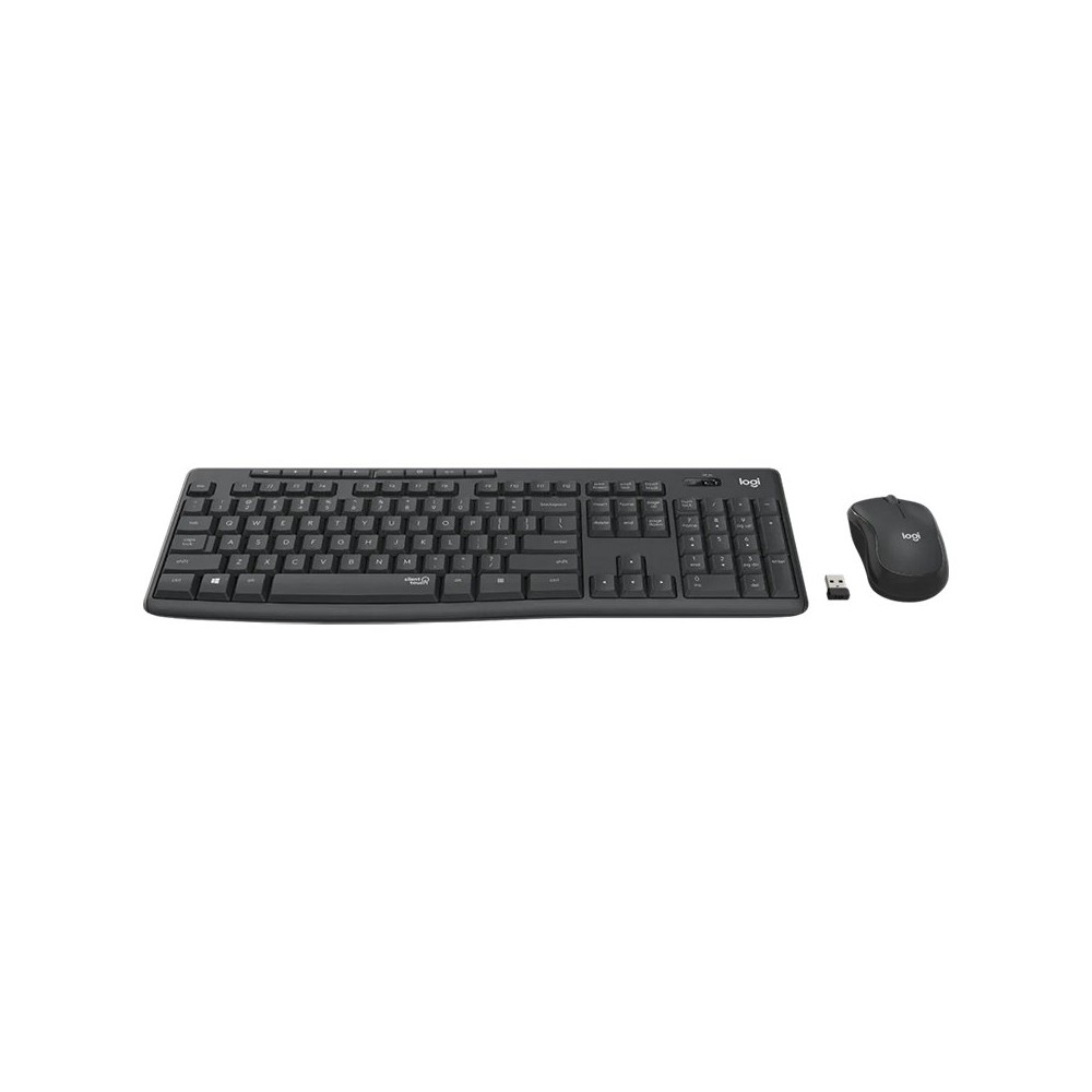 เมาส์และคีย์บอร์ดไร้สาย Logitech Wireless Mouse + Keyboard Silent MK295 Graphite (TH/EN)