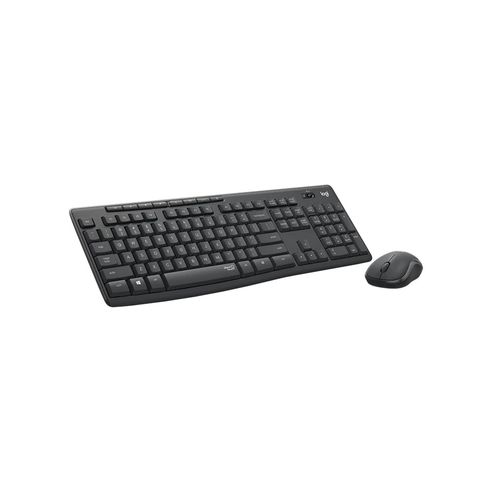 เมาส์และคีย์บอร์ดไร้สาย Logitech Wireless Mouse + Keyboard Silent MK295 Graphite (TH/EN)