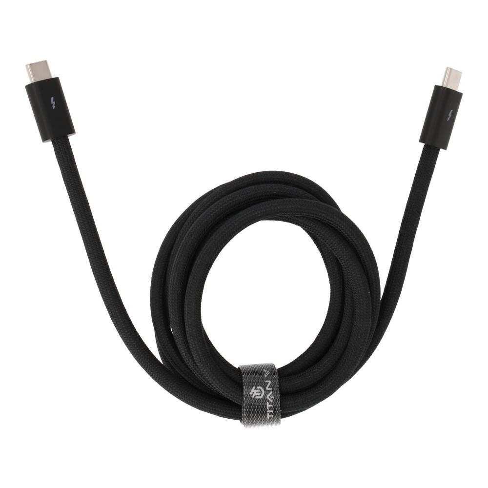 สายชาร์จ TITANV THUNDERBOLT 4 USB-C to USB-C 240W 1.5M. Knitting Black (TI-C10)