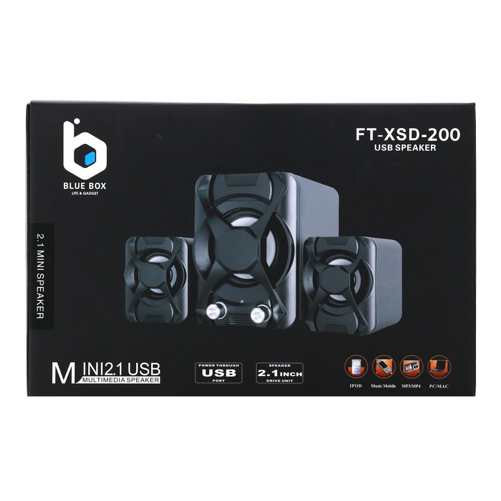 ลำโพง Blue Box Speaker 2.1 FT-XSD-200 Black