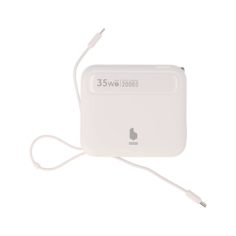 พาวเวอร์แบงค์ Blue Box 20000 mAh built-in Lightning/USB-C PD35W White (EP-P203)(CCC)
